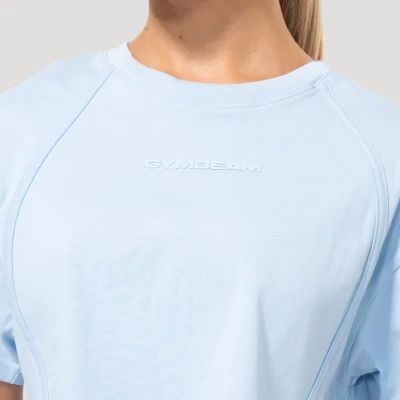 GymBeam Dámské cropped tričko Mochi Blue
