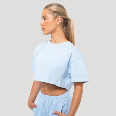 GymBeam Dámské cropped tričko Mochi Blue