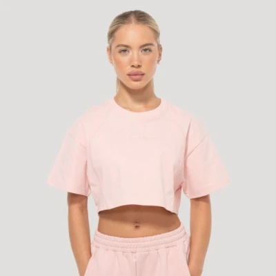 GymBeam Dámské cropped tričko Mochi Pink