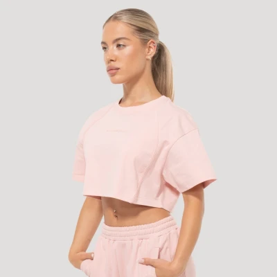 GymBeam Dámské cropped tričko Mochi Pink