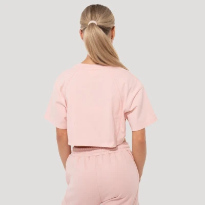 GymBeam Dámské cropped tričko Mochi Pink