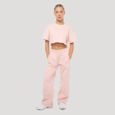 GymBeam Dámské cropped tričko Mochi Pink