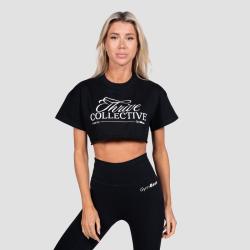 GymBeam Dámske cropped tričko Thrive Black
