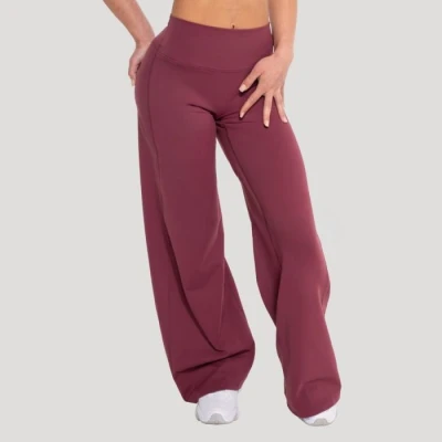 GymBeam Straight Flow Wine dámské kalhoty