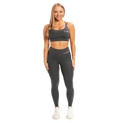 GymBeam Dámské legíny BEAT Charcoal