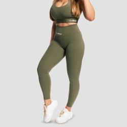 GymBeam Dámské legíny Combat Olive Grey