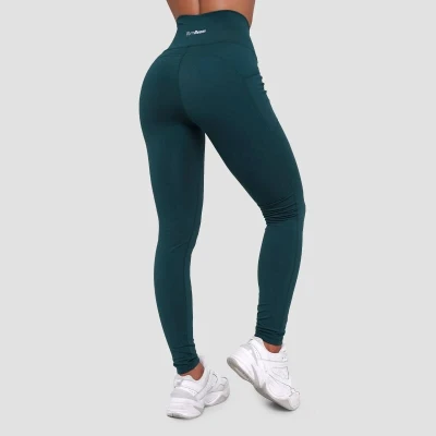 GymBeam Dámské legíny Ignite Dark Green POUZE M (VÝPRODEJ)