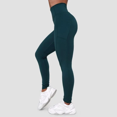 GymBeam Dámské legíny Ignite Dark Green POUZE M (VÝPRODEJ)