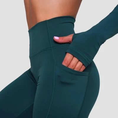 GymBeam Dámské legíny Ignite Dark Green POUZE M (VÝPRODEJ)