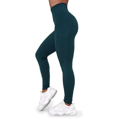 GymBeam Dámské legíny Ignite Dark Green POUZE M (VÝPRODEJ)