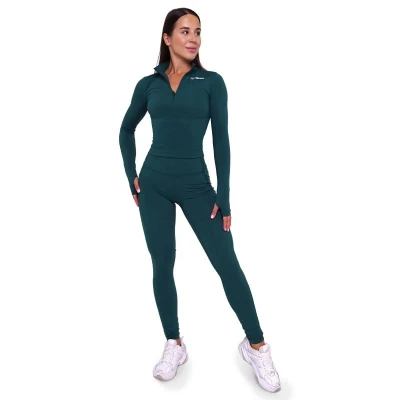 GymBeam Dámské legíny Ignite Dark Green POUZE M (VÝPRODEJ)