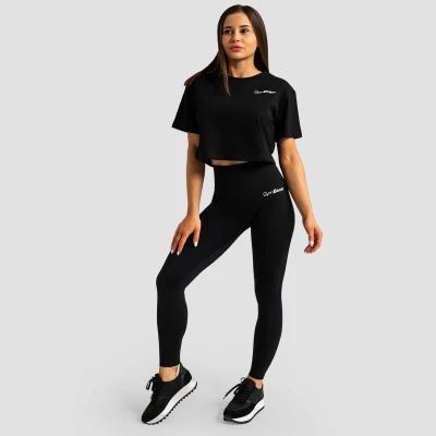 GymBeam Dámské legíny Limitless s vysokým pasem Black
