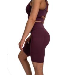 GymBeam Dámské šortky Biker Eggplant