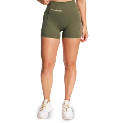 GymBeam Dámské šortky Combat Olive Grey