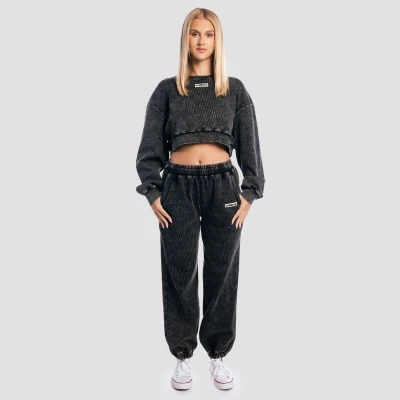 GymBeam Dámské tepláky Aura Washed Black