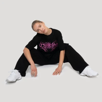 GymBeam Dámské tepláky Thorn Black POUZE S (VÝPRODEJ)