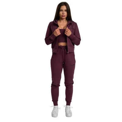 GymBeam Dámské tepláky TRN Eggplant