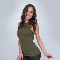 GymBeam Dámské tílko Crossed Military Green GymBeam Dámské tílko Crossed Military Green