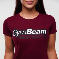 GymBeam Dámské Tričko Beam Burgundy