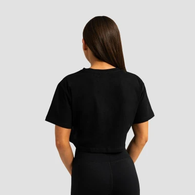 GymBeam Dámske tričko Cropped Limitless Black