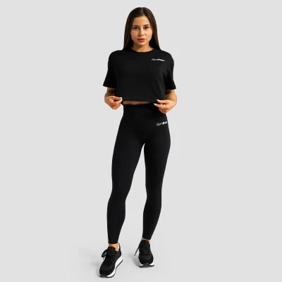 GymBeam Dámske tričko Cropped Limitless Black