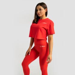 GymBeam Dámské tričko Cropped Limitless Hot Red