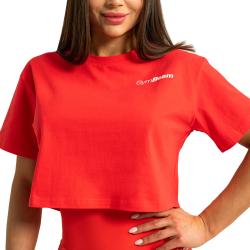 GymBeam Dámské tričko Cropped Limitless Hot Red