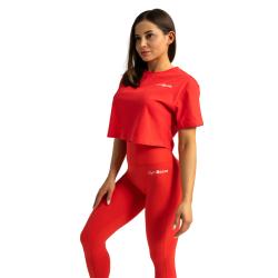 GymBeam Dámské tričko Cropped Limitless Hot Red