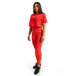 GymBeam Dámské tričko Cropped Limitless Hot Red