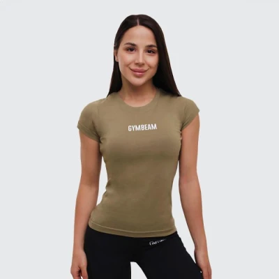 GymBeam Dámské tričko FIT Olive