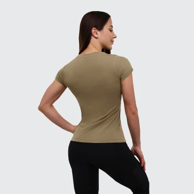 GymBeam Dámské tričko FIT Olive