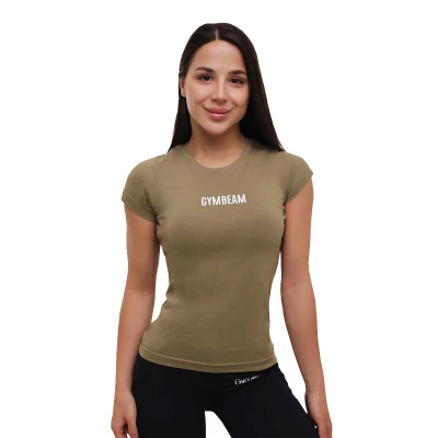 GymBeam Dámské tričko FIT Olive
