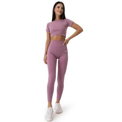 GymBeam Dámské tričko FLO Crop Top Violet