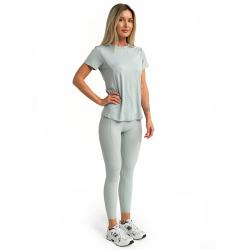 GymBeam Dámské sportovní tričko Limitless Eucalypt