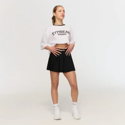 GymBeam Dámské tričko Oversized Varsity White