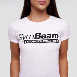 GymBeam Dámske tričko Stronger Together White