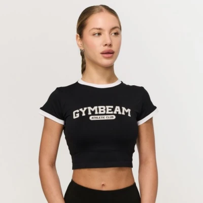 GymBeam Dámské tričko Varsity Black