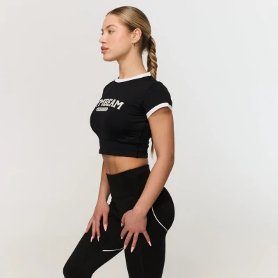 GymBeam Dámské tričko Varsity Black