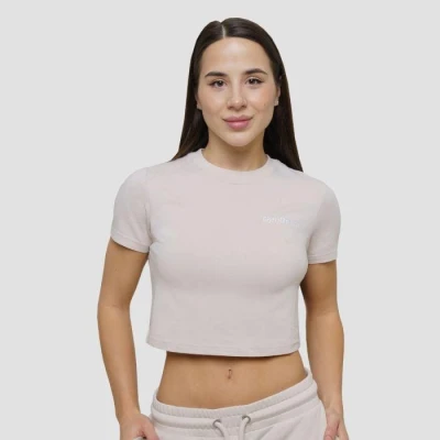 GymBeam Dámské tričko Agile Cropped Desert GymBeam Dámské tričko Agile Cropped Desert