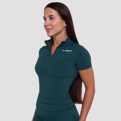 GymBeam Dámské triko Cropped Ignite Dark Green