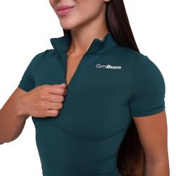GymBeam Dámské triko Cropped Ignite Dark Green