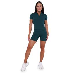 GymBeam Dámské triko Cropped Ignite Dark Green