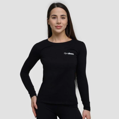 GymBeam Dámské triko s dlouhým rukávem Basic Black