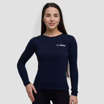 GymBeam Dámské triko s dlouhým rukávem Basic Navy GymBeam Dámské triko s dlouhým rukávem Basic Navy