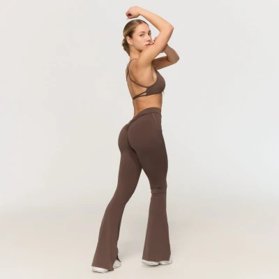 GymBeam Fierce Cappuccino dámské V-back legíny