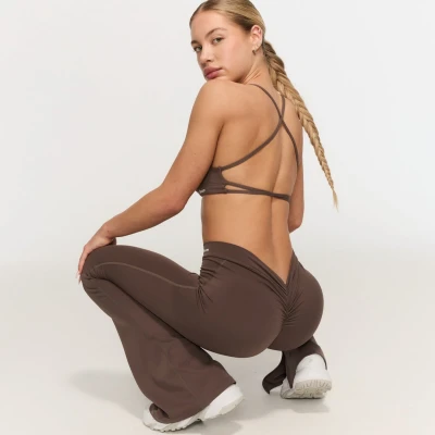 GymBeam Fierce Cappuccino dámské V-back legíny