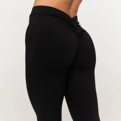GymBeam Dámské V-back legíny Fierce Black