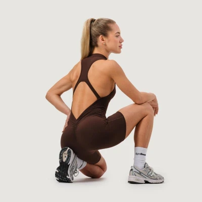 GymBeam Dámsky overal Zip-Up NEO Mocha
