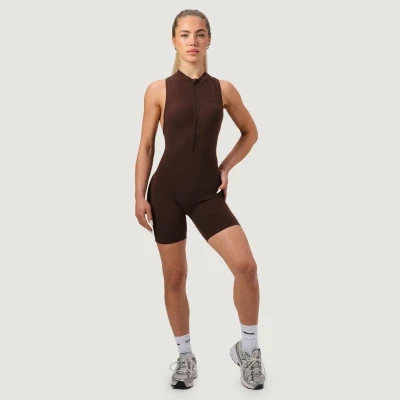 GymBeam Dámsky overal Zip-Up NEO Mocha