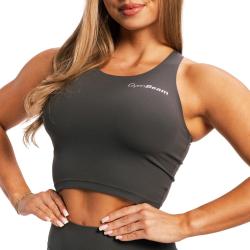 GymBeam Dámský sportovní top BEAT Charcoal